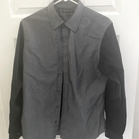 Banana Republic button down Grey, with black sleeves, medium - Picture 1 of 3